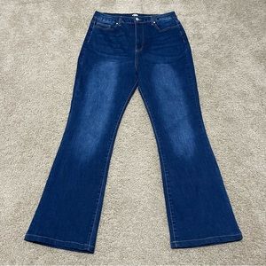 Reba Women’s High Rise Bootcut Blue Stretch Comfort Jeans Size 12